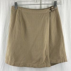 Gap Linen Blend Wrap Skirt